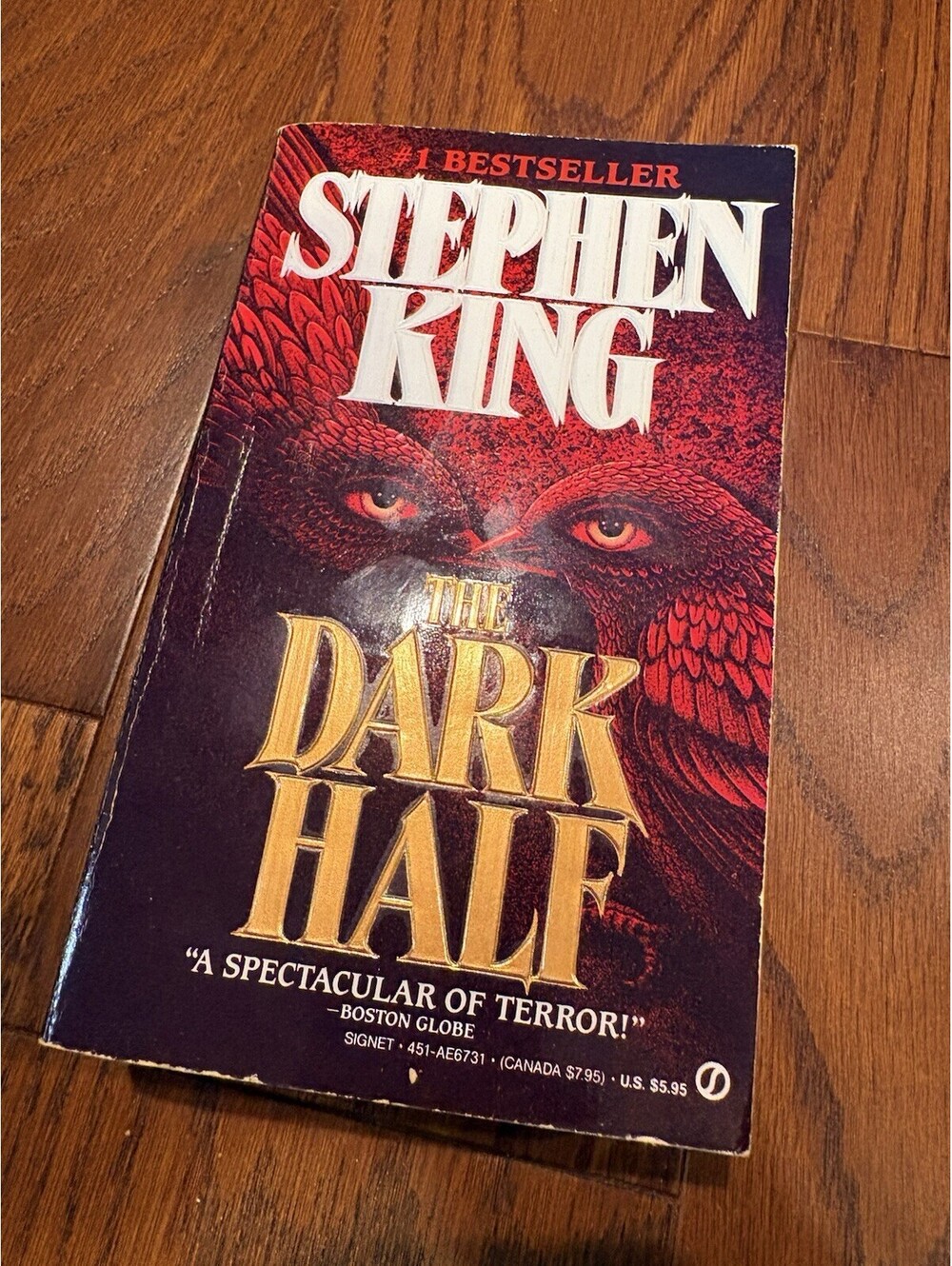 The Dark Half Stephen King True 1st Print PB 1990 Signet Novel Terror Chiller